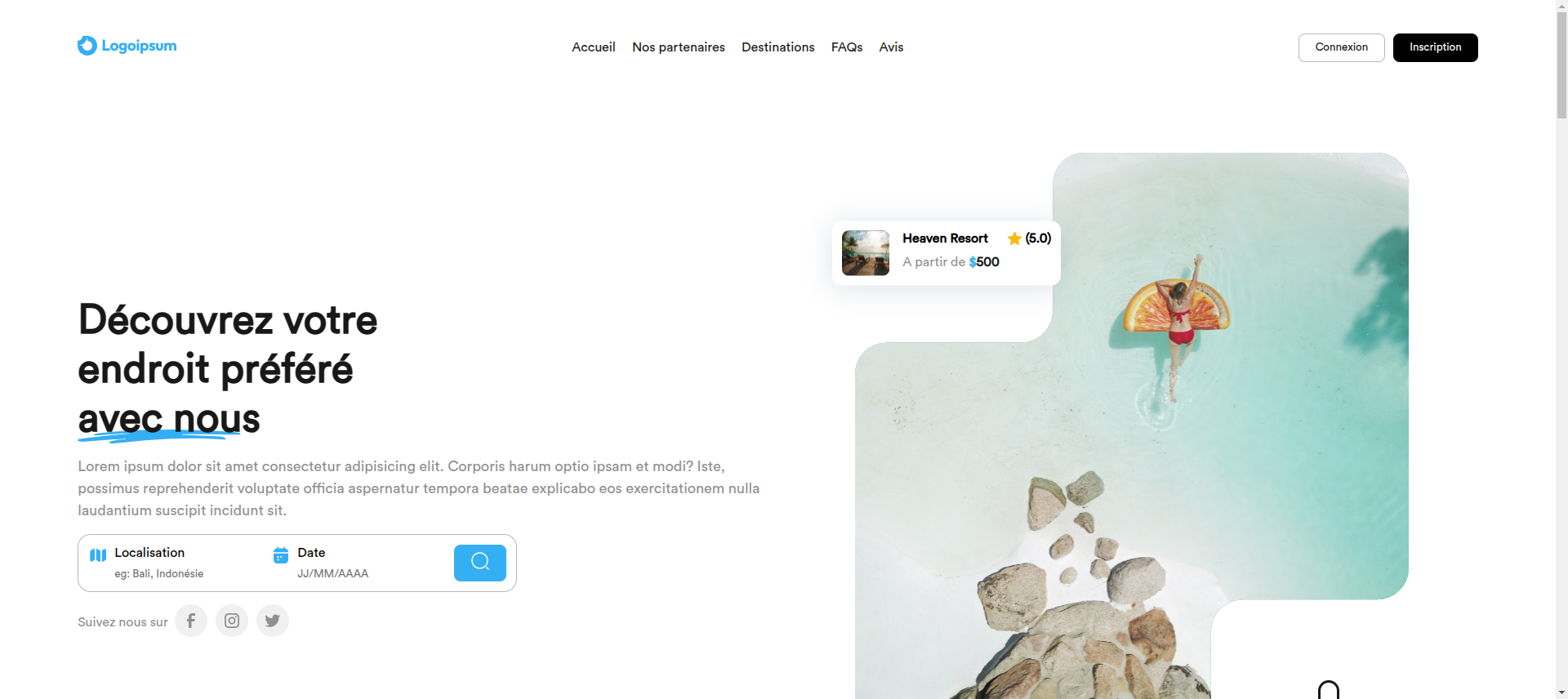 Agence de voyage logo